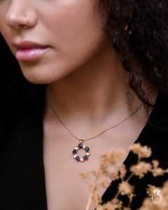 گردنبند طلا تک پاپیون ریز