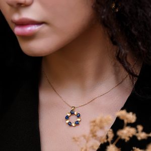 گردنبند طلا تک پاپیون ریز